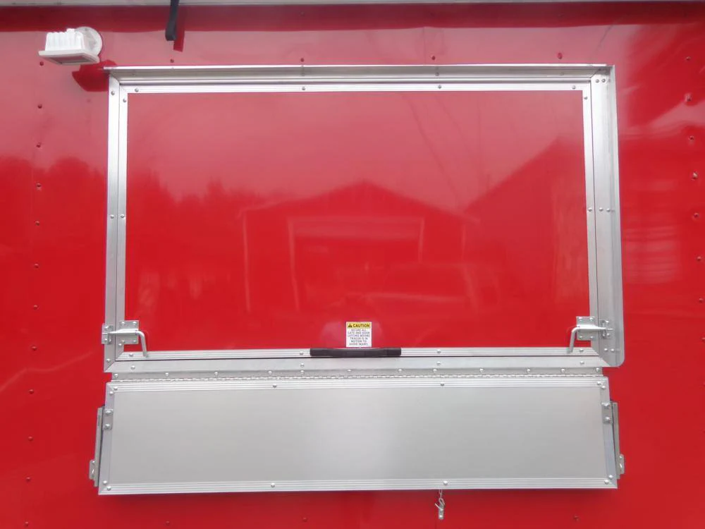 Concession Trailer 8.5' x 24' Red - BBQ Event Food Catering