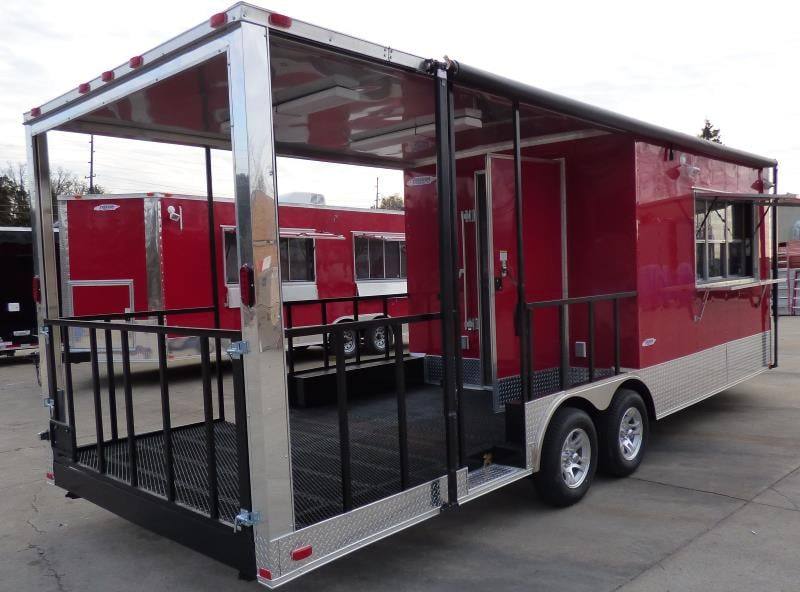 1191-concession-trailer-8.5-x-24-red-bbq-smoker-food-catering-10.jpg Concession Trailer 8.5' x 24' Red - BBQ Smoker Food Catering