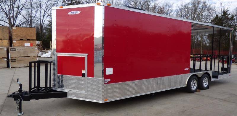 1191-concession-trailer-8.5-x-24-red-bbq-smoker-food-catering-8.jpg Concession Trailer 8.5' x 24' Red - BBQ Smoker Food Catering