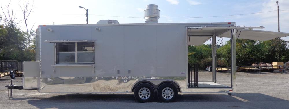 Concession Trailer 8.5' x 24' Silver - Vending Food Catering Kitchen