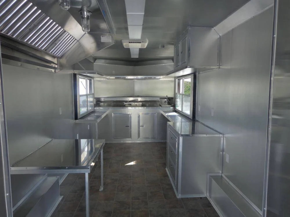 Concession Trailer 8.5' x 24' Silver - Vending Food Catering Kitchen