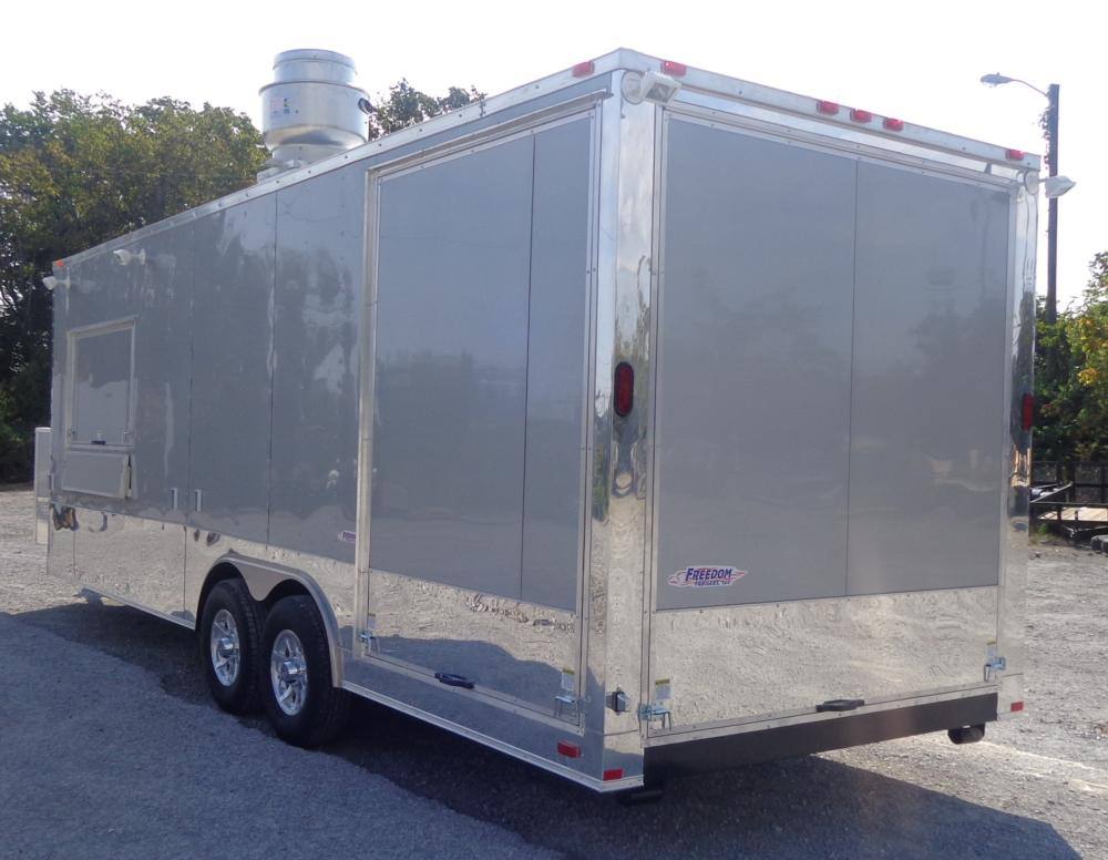 Concession Trailer 8.5' x 24' Silver - Vending Food Catering Kitchen