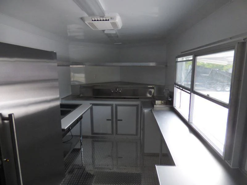 1196-concession-trailer-8.5-x-24-white-bbq-smoker-event-catering-11.webp Concession Trailer 8.5' x 24' White - BBQ Smoker Event Catering