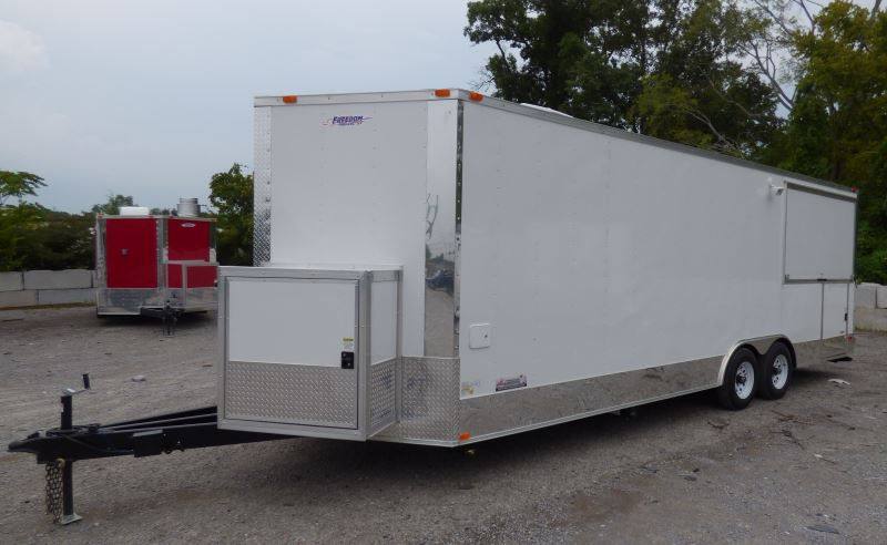 1196-concession-trailer-8.5-x-24-white-bbq-smoker-event-catering-29.jpg Concession Trailer 8.5' x 24' White - BBQ Smoker Event Catering