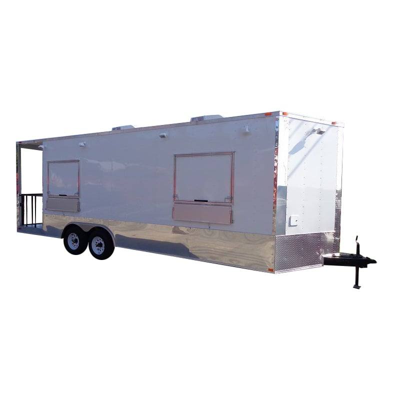1197-concession-trailer-8.5-x-24-white-enclosed-custom-smoker-bbq-vending-1.jpg Concession Trailer 8.5' x 24' White Enclosed Custom Smoker BBQ Vending