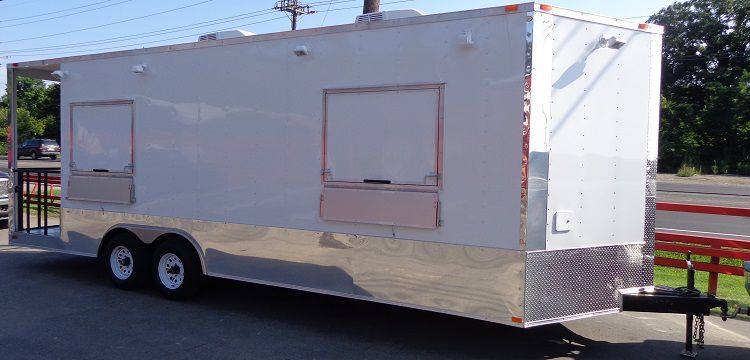 1197-concession-trailer-8.5-x-24-white-enclosed-custom-smoker-bbq-vending-2.jpg Concession Trailer 8.5' x 24' White Enclosed Custom Smoker BBQ Vending