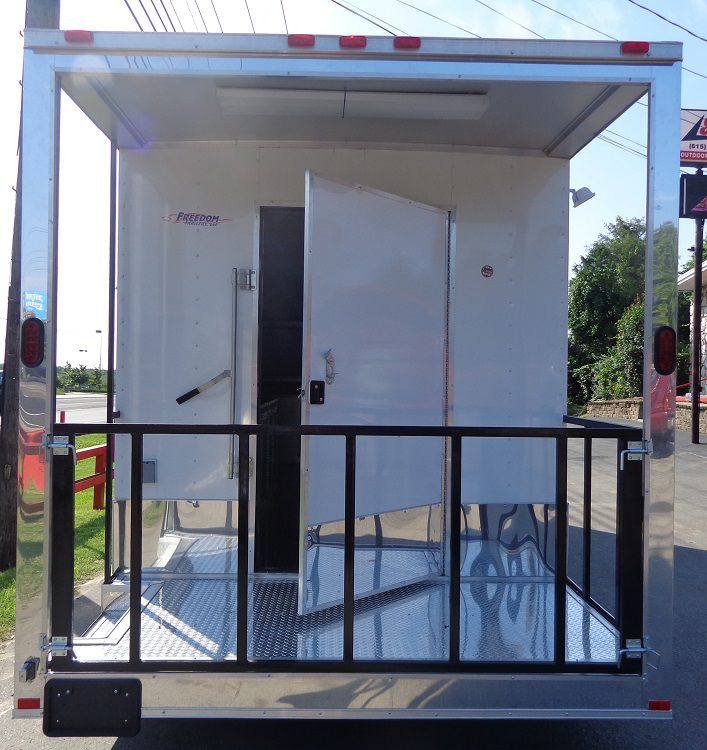 1197-concession-trailer-8.5-x-24-white-enclosed-custom-smoker-bbq-vending-9.jpg Concession Trailer 8.5' x 24' White Enclosed Custom Smoker BBQ Vending