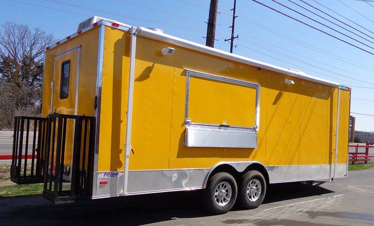 1199-concession-trailer-8.5-x-24-yellow-enclosed-food-bbq-event-catering-12.jpg Concession Trailer 8.5' x 24' Yellow Enclosed Food BBQ Event Catering