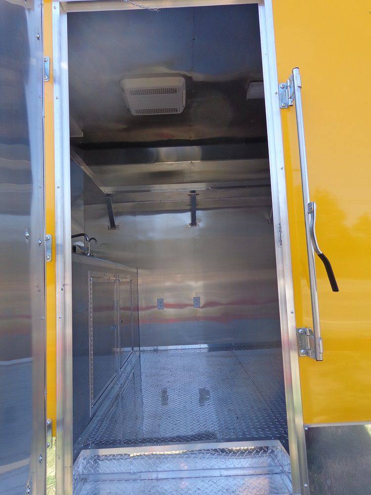 1199-concession-trailer-8.5-x-24-yellow-enclosed-food-bbq-event-catering-33.jpg Concession Trailer 8.5' x 24' Yellow Enclosed Food BBQ Event Catering