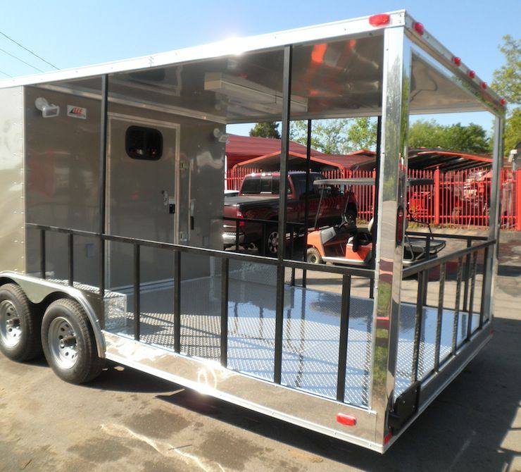 Concession Trailer 8.5' x 26' Beige - Food Vending Event Catering