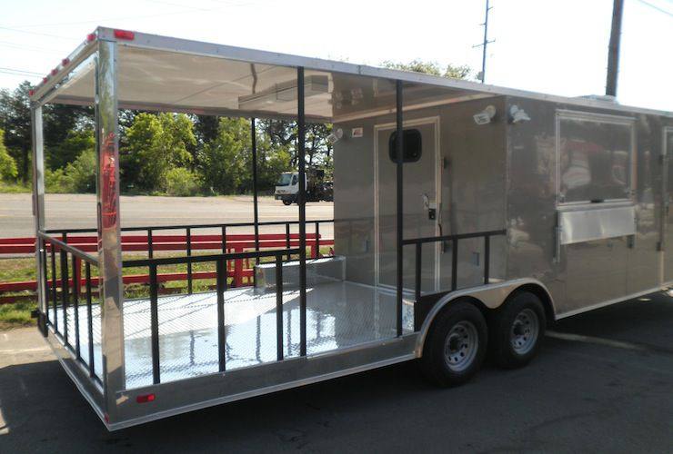 Concession Trailer 8.5' x 26' Beige - Food Vending Event Catering