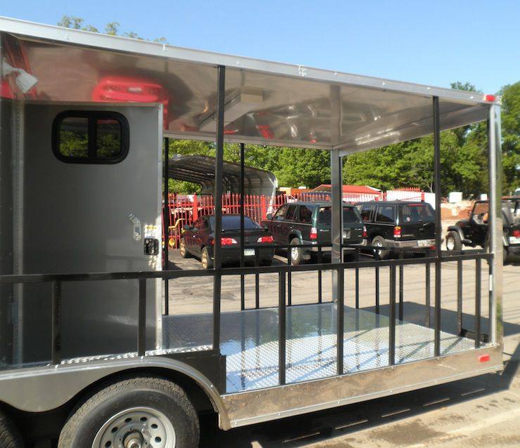 Concession Trailer 8.5' x 26' Beige - Food Vending Event Catering