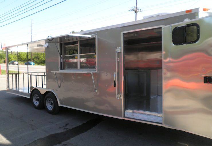 Concession Trailer 8.5' x 26' Beige - Food Vending Event Catering