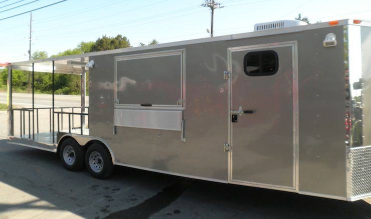 Concession Trailer 8.5' x 26' Beige - Food Vending Event Catering