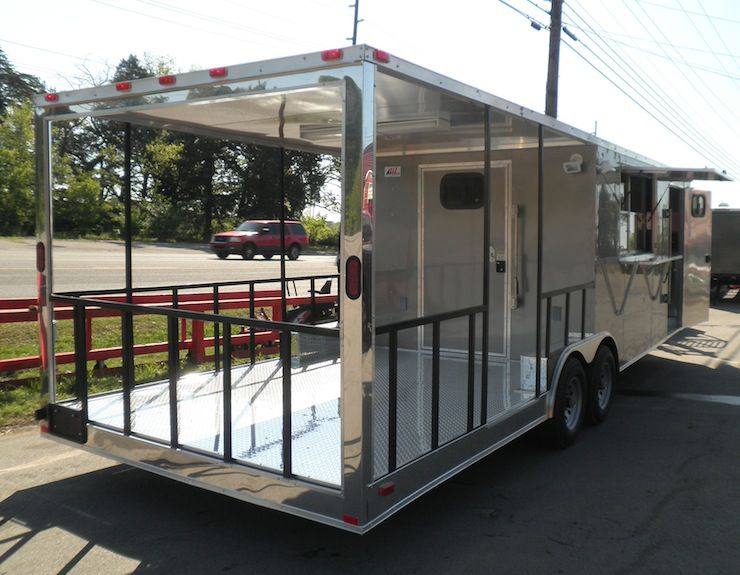 Concession Trailer 8.5' x 26' Beige - Food Vending Event Catering