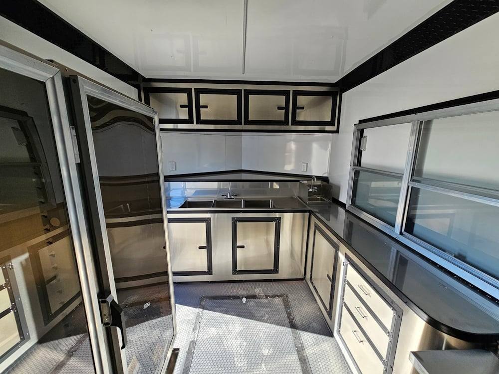1202-concession-trailer-8.5-x-26-black-bbq-food-event-catering-29.jpg Concession Trailer 8.5' X 26' Black BBQ Food Event Catering