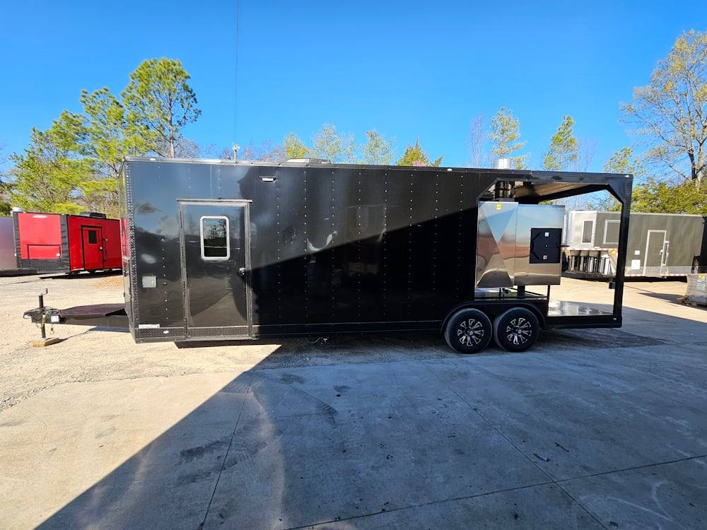 1202-concession-trailer-8.5-x-26-black-bbq-food-event-catering-4.jpg Concession Trailer 8.5' X 26' Black BBQ Food Event Catering