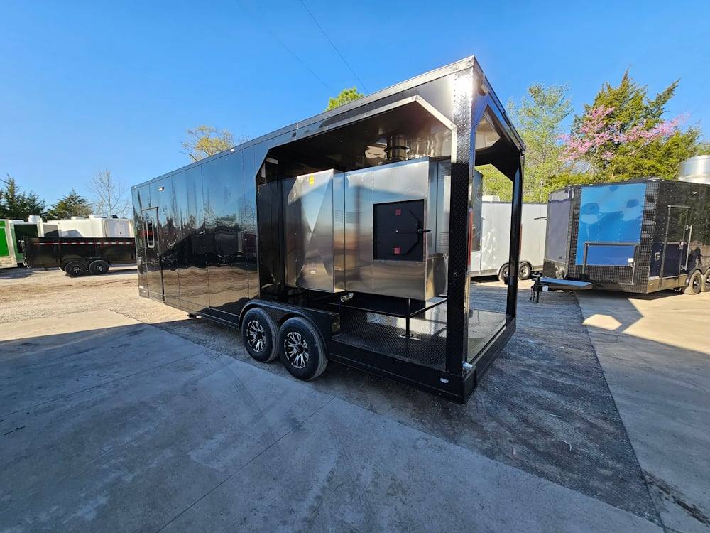 1202-concession-trailer-8.5-x-26-black-bbq-food-event-catering-5.jpg Concession Trailer 8.5' X 26' Black BBQ Food Event Catering