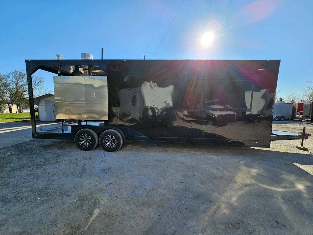 1202-concession-trailer-8.5-x-26-black-bbq-food-event-catering-8.jpg Concession Trailer 8.5' X 26' Black BBQ Food Event Catering