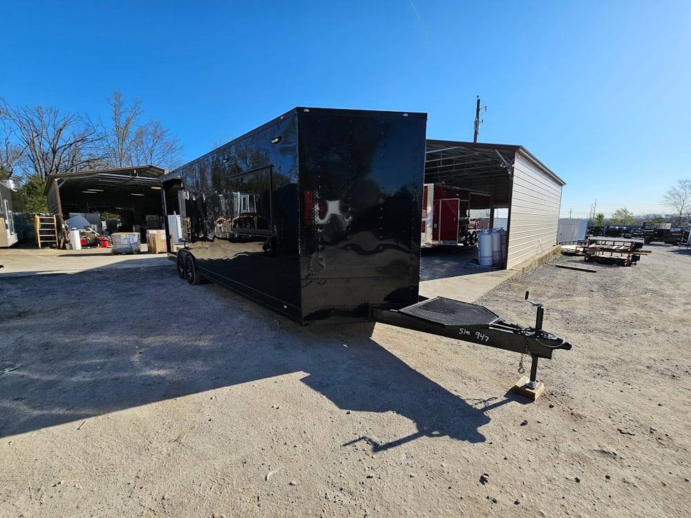 1202-concession-trailer-8.5-x-26-black-bbq-food-event-catering-9.jpg Concession Trailer 8.5' X 26' Black BBQ Food Event Catering