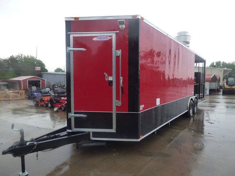 1206-concession-trailer-8.5-x-26-red-black-bbq-porch-event-catering-7.jpg Concession Trailer 8.5' x 26' Red & Black BBQ Porch Event Catering