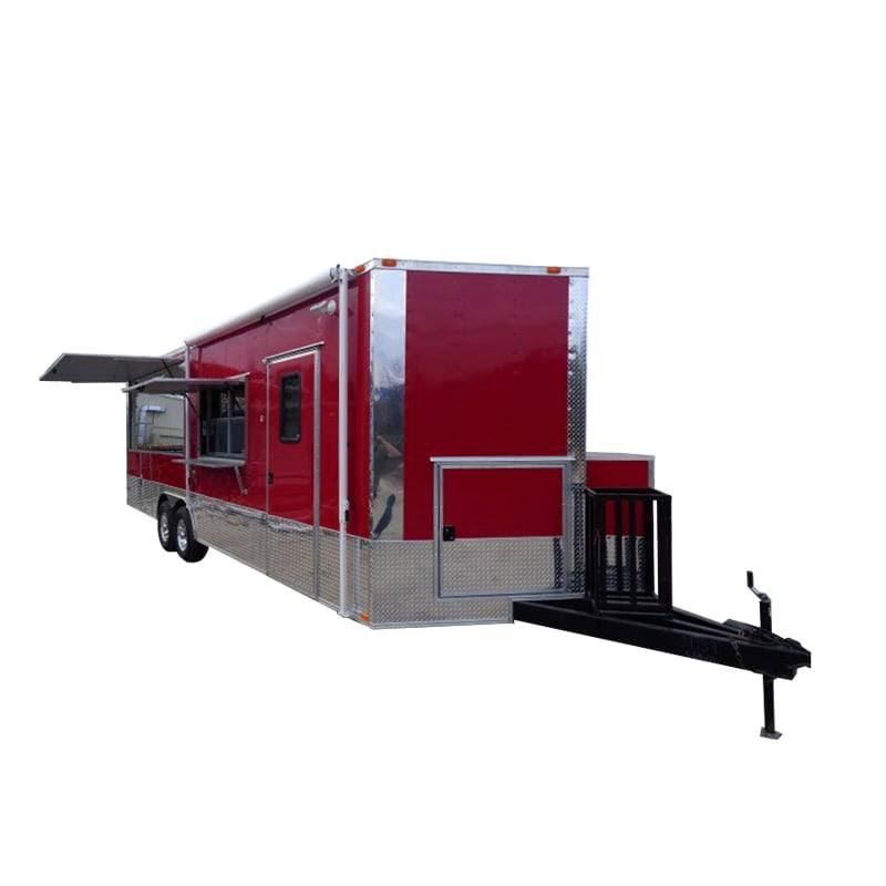 1207-concession-trailer-8.5-x-26-red-bbq-food-event-catering-1.jpg Concession Trailer 8.5' X 26' Red BBQ Food Event Catering