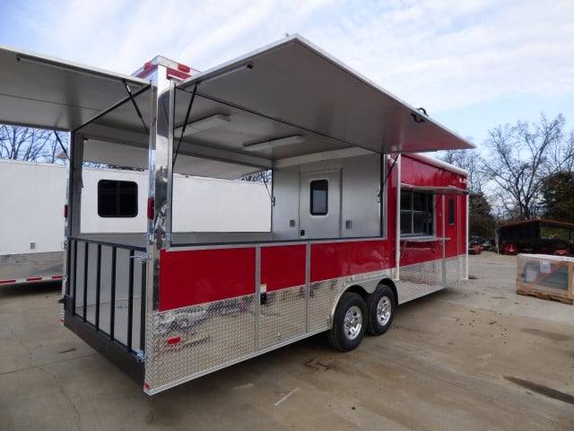 1207-concession-trailer-8.5-x-26-red-bbq-food-event-catering-14.jpg Concession Trailer 8.5' X 26' Red BBQ Food Event Catering