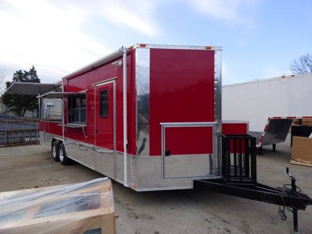 1207-concession-trailer-8.5-x-26-red-bbq-food-event-catering-18.jpg Concession Trailer 8.5' X 26' Red BBQ Food Event Catering