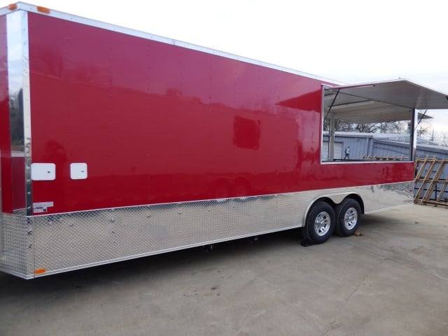 1207-concession-trailer-8.5-x-26-red-bbq-food-event-catering-34.jpg Concession Trailer 8.5' X 26' Red BBQ Food Event Catering