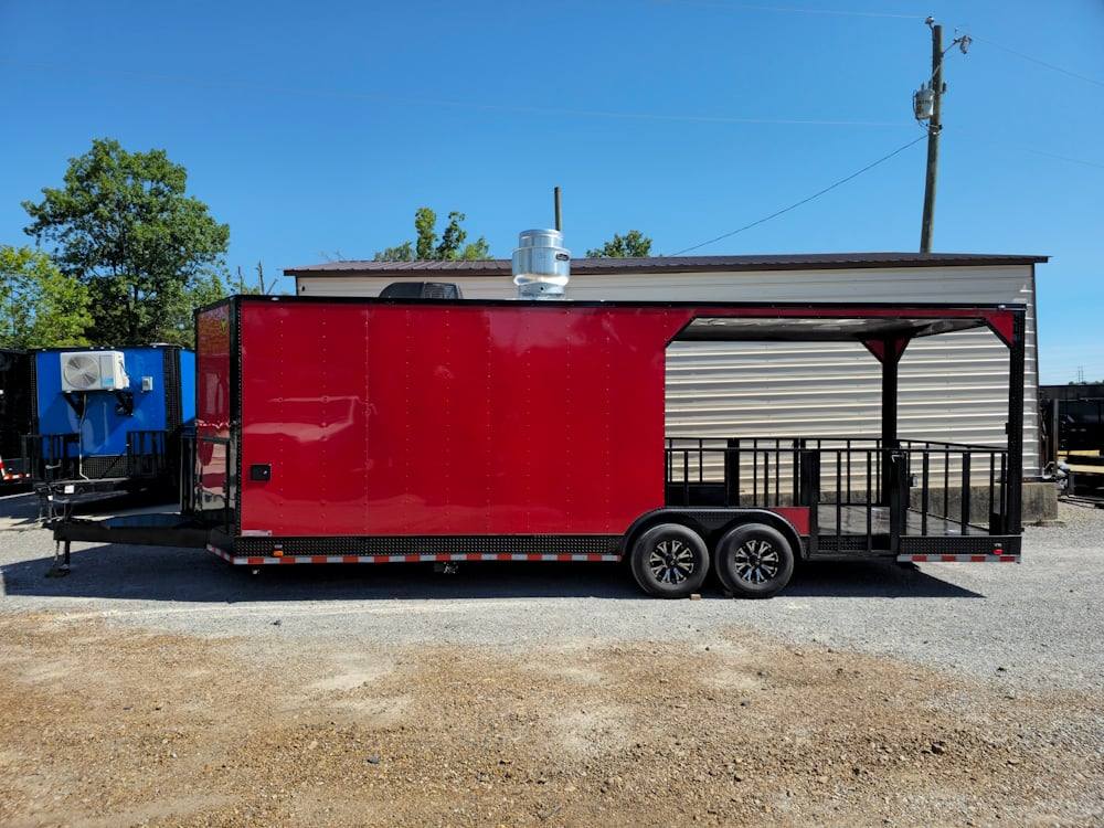 1209-concession-trailer-8.5-x-26-red-w-blackout-bbq-event-catering-7.jpg Concession Trailer 8.5' X 26' Red W / Blackout BBQ Event Catering