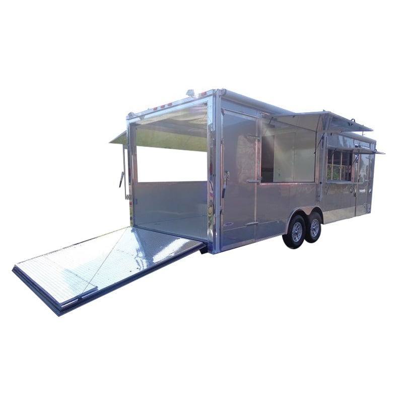 1210-concession-trailer-8.5-x-26-silver-bbq-smoker-food-catering-1.jpg Concession Trailer 8.5' x 26' Silver - BBQ Smoker Food Catering