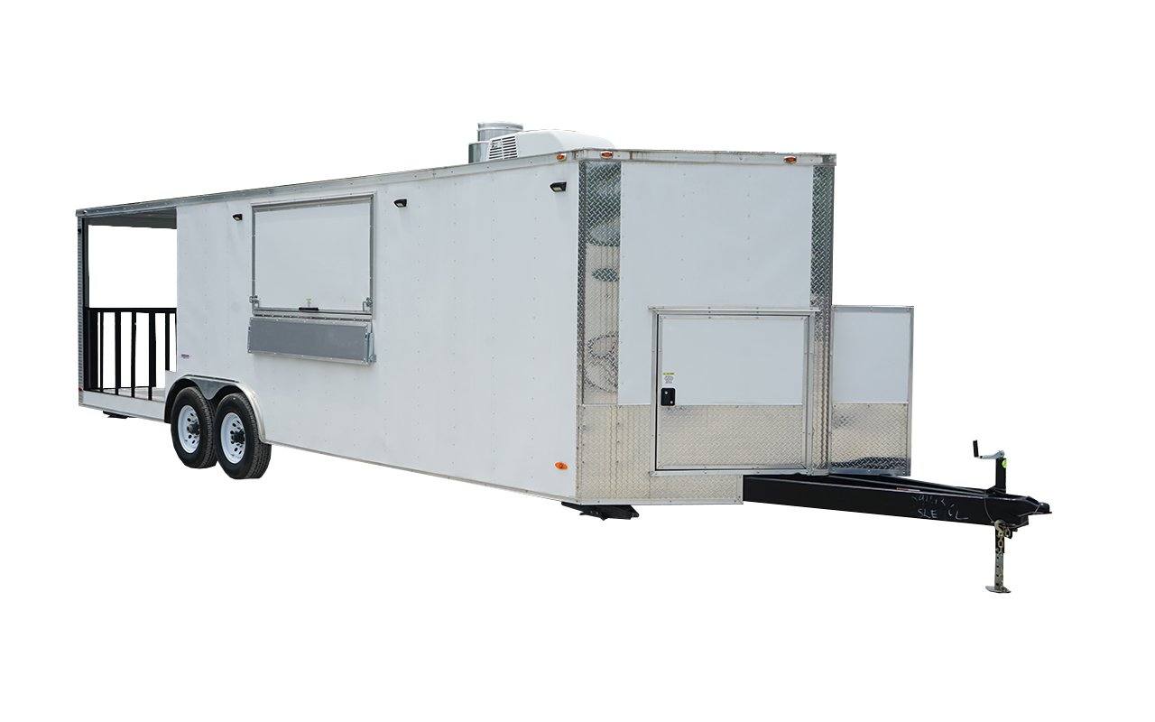 1211-concession-trailer-8.5-x-26-white-bbq-event-catering-1.jpg Concession Trailer 8.5' X 26' White BBQ Event Catering