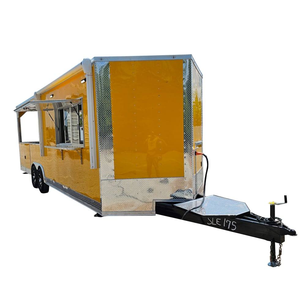 Concession Trailer 8.5' X 26' Yellow Food Event Catering