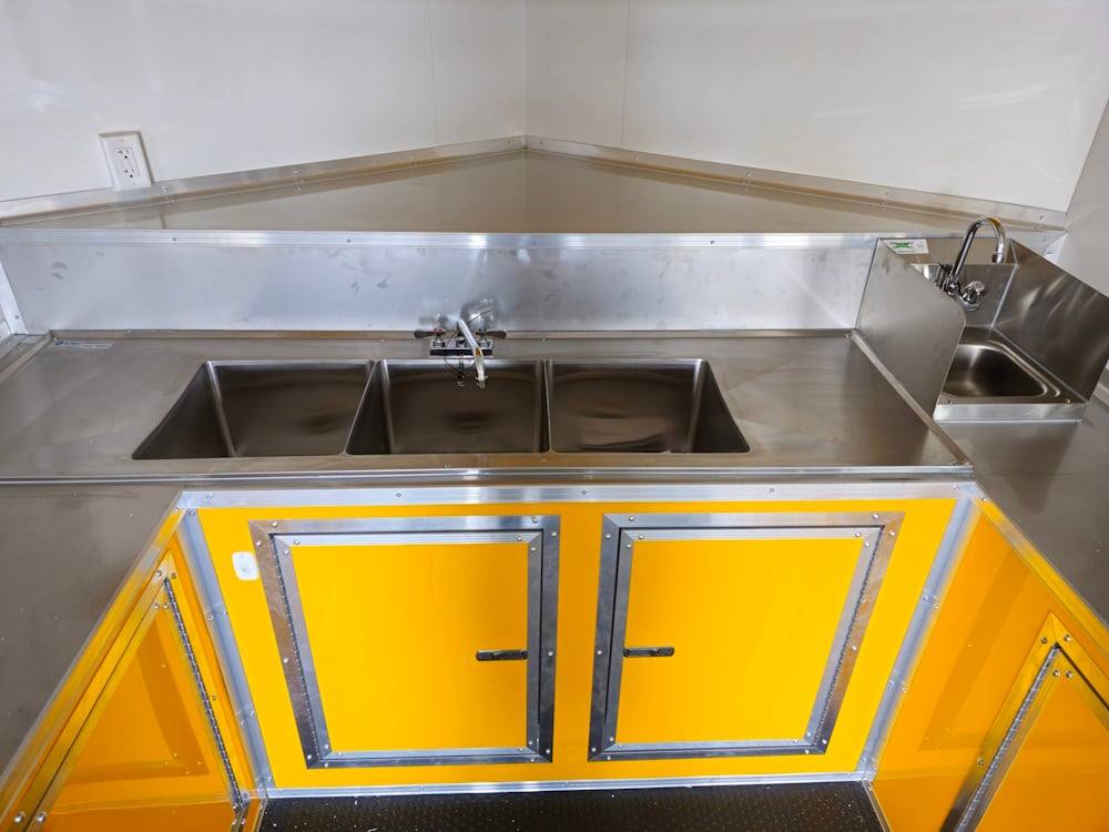 Concession Trailer 8.5' X 26' Yellow Food Event Catering