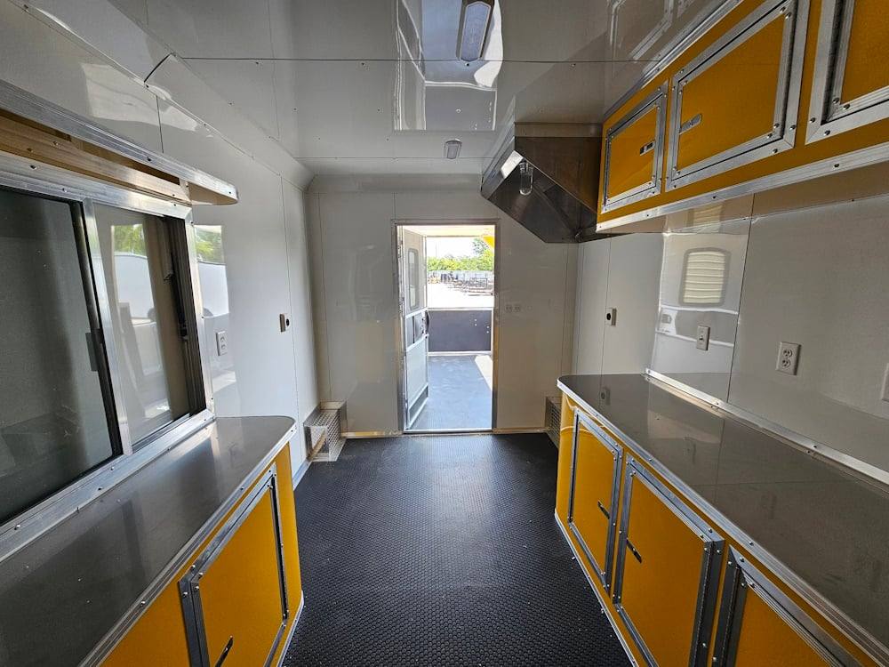 Concession Trailer 8.5' X 26' Yellow Food Event Catering