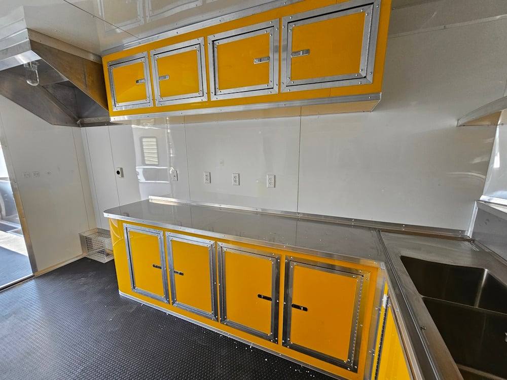 Concession Trailer 8.5' X 26' Yellow Food Event Catering