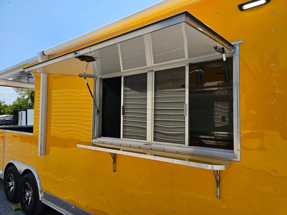 Concession Trailer 8.5' X 26' Yellow Food Event Catering
