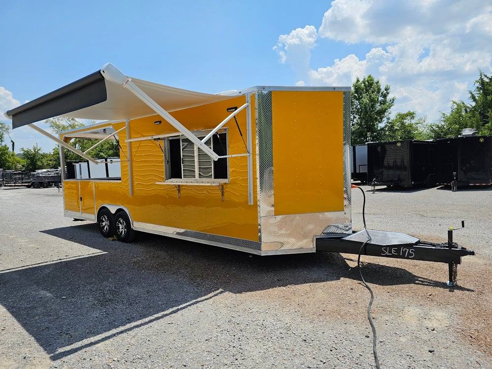 Concession Trailer 8.5' X 26' Yellow Food Event Catering
