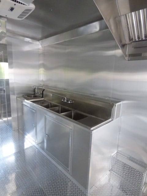 Concession Trailer 8.5' X 28'  Red - Food Event Catering
