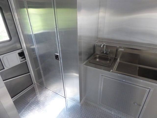 Concession Trailer 8.5' X 28'  Red - Food Event Catering