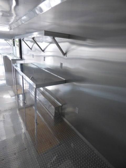 Concession Trailer 8.5' X 28'  Red - Food Event Catering