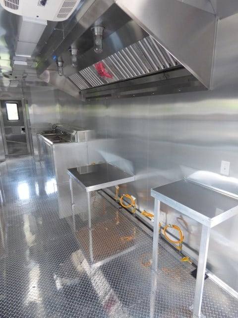 Concession Trailer 8.5' X 28'  Red - Food Event Catering