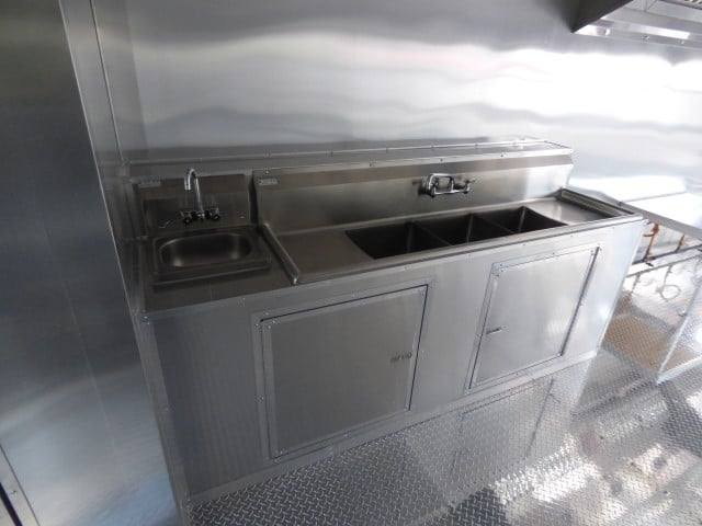 Concession Trailer 8.5' X 28'  Red - Food Event Catering