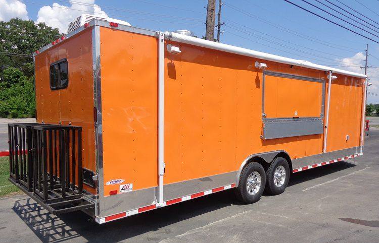 1214-concession-trailer-8.5-x-28-orange-event-catering-bbq-food-enclosed-4.jpg Concession Trailer 8.5' x 28' (Orange) Event Catering BBQ Food Enclosed