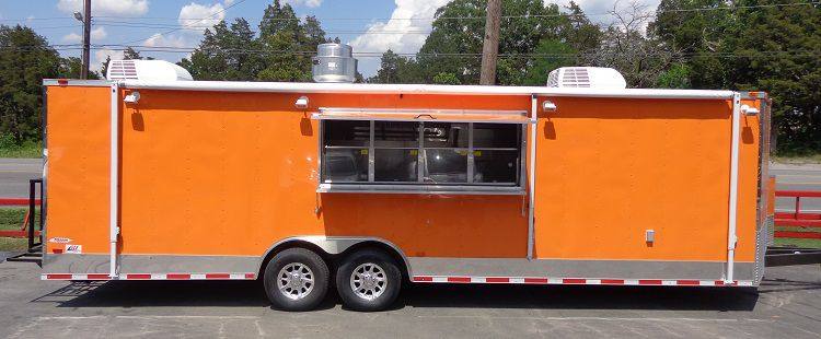 1214-concession-trailer-8.5-x-28-orange-event-catering-bbq-food-enclosed-5.jpg Concession Trailer 8.5' x 28' (Orange) Event Catering BBQ Food Enclosed