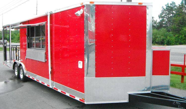 1215-concession-trailer-8.5-x-28-bbq-smoker-event-catering-red-2.jpg Concession Trailer 8.5' x 28' BBQ Smoker Event Catering (Red)