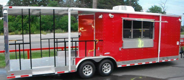 1215-concession-trailer-8.5-x-28-bbq-smoker-event-catering-red-4.jpg Concession Trailer 8.5' x 28' BBQ Smoker Event Catering (Red)