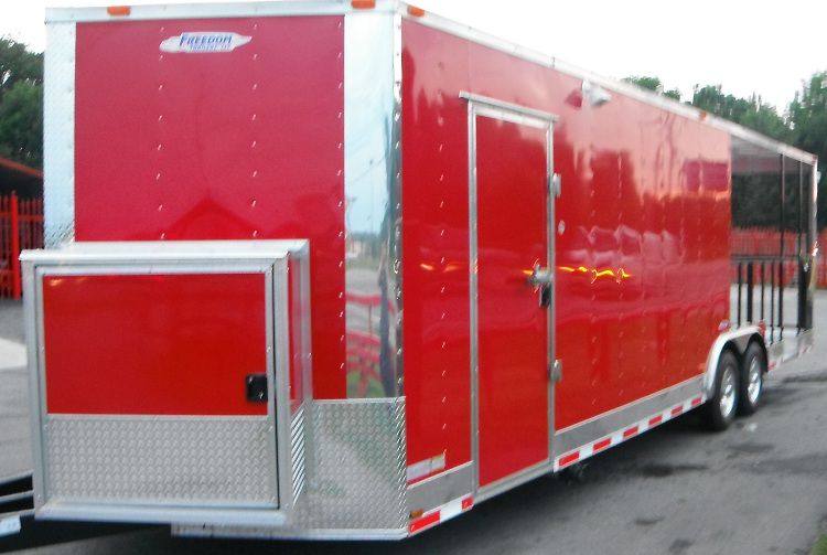 1215-concession-trailer-8.5-x-28-bbq-smoker-event-catering-red-5.jpg Concession Trailer 8.5' x 28' BBQ Smoker Event Catering (Red)