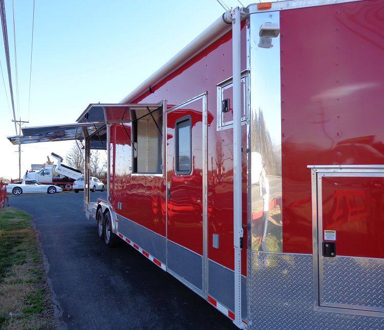 1216-concession-trailer-8.5-x-28-bbq-smoker-food-event-catering-red-5.jpg Concession Trailer 8.5' x 28' BBQ Smoker Food Event Catering (Red)