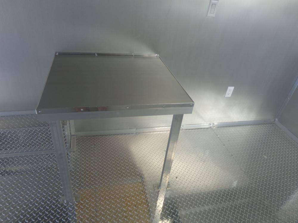 Concession Trailer 8.5' x 28' Black - BBQ Smoker Food Catering Event Restroom